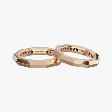Hexa Matching Wedding Rings